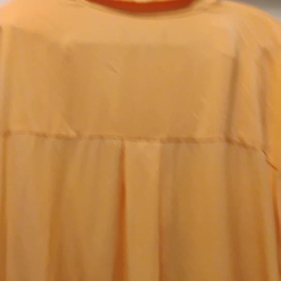 Lafayette 148 New York Orange/Goldenrod Tunic Blouse 3/4 Sleeve Size XL - Picture 8 of 8
